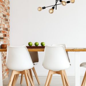 Lucide plafonnière LESTER – 6xE27 – Zwart Lucide plafonnière LESTER – 6xE27 – Zwart
