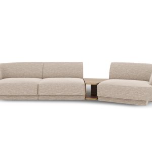 Micadoni Rechte modulaire bank Miley 3-zits, chenille, beige – 126×303 Micadoni Rechte modulaire bank Miley 3-zits, chenille, beige – 126×303