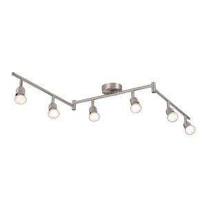 Nordlux Avenue Spotlamp – 6-lichts GU10 – 3000K – Geborsteld staal Nordlux Avenue Spotlamp – 6-lichts GU10 – 3000K – Geborsteld staal