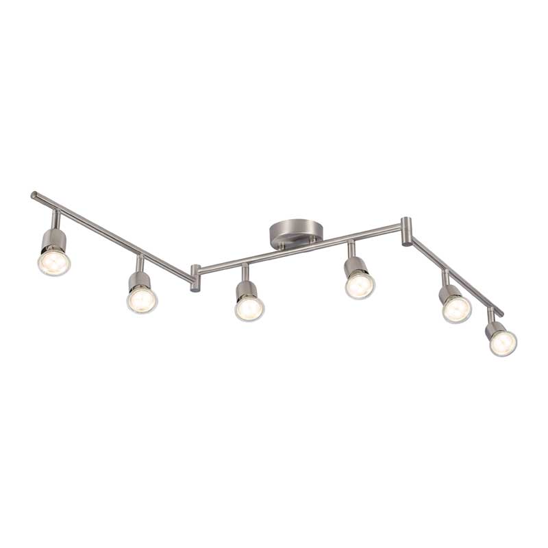 Nordlux Avenue Spotlamp - 6-lichts GU10 - 3000K - Geborsteld staal