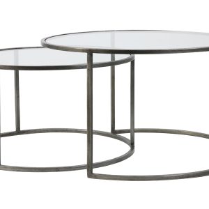 Light & Living salontafel DUARTE – Ø75x44cm – grijs – Set van 2 Light & Living salontafel DUARTE – Ø75x44cm – grijs – Set van 2