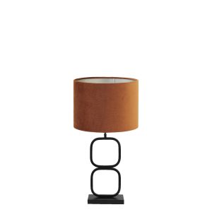 Light & Living tafellamp Lutika/Velours – zwart, terra – 30x30x67cm Light & Living tafellamp Lutika/Velours – zwart, terra – 30x30x67cm