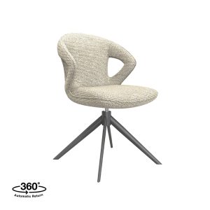LABEL51 Eetkamerstoel Zurich – Naturel/Zwart – Draaibaar LABEL51 Eetkamerstoel Zurich – Naturel/Zwart – Draaibaar