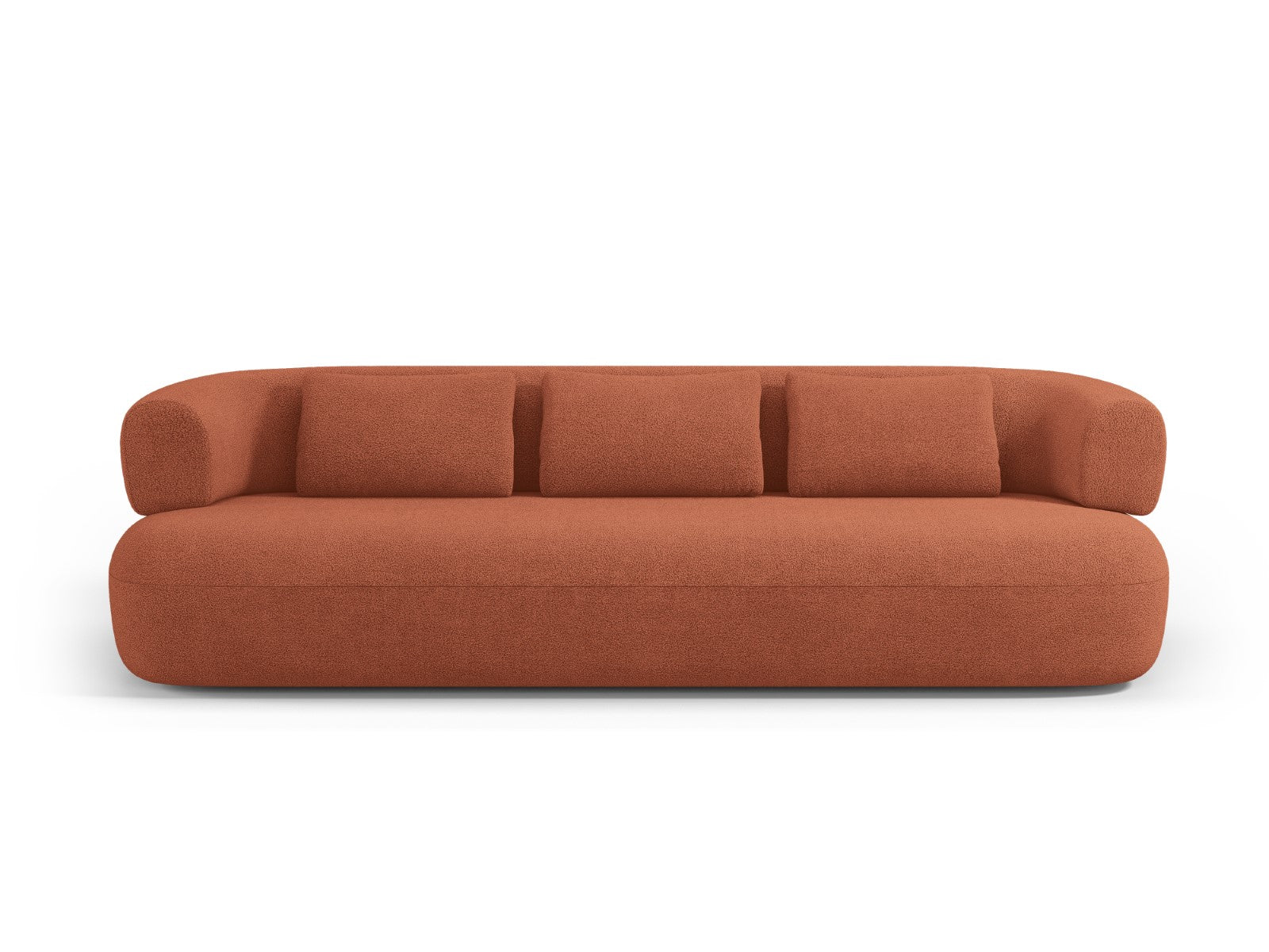 Micadoni Bank Jenny 4-zits, boucle, baksteen - 90x226x73cm