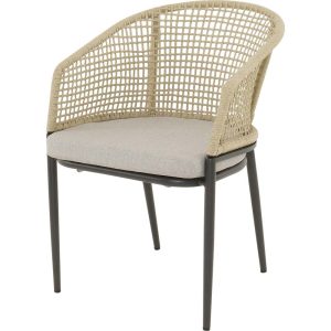 Lesli Living bistrostoel Kioto – beige – 56x62x77cm – set van 2 Lesli Living bistrostoel Kioto – beige – 56x62x77cm – set van 2