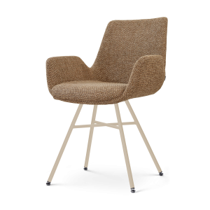 Nolon Noa-Eef eetkamerstoel bruin blend – beige onderstel Nolon Noa-Eef eetkamerstoel bruin blend – beige onderstel