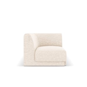 Micadoni Hoekmodule Miley structurele stof ivoor – 90x90x70cm