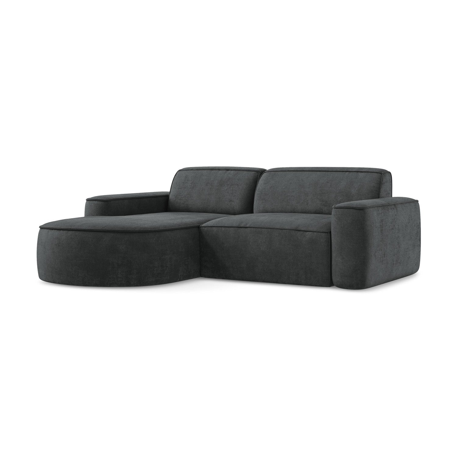 LaMiaSofa hoekbank links Melissa - chenille stof - donkergrijs - 224x1