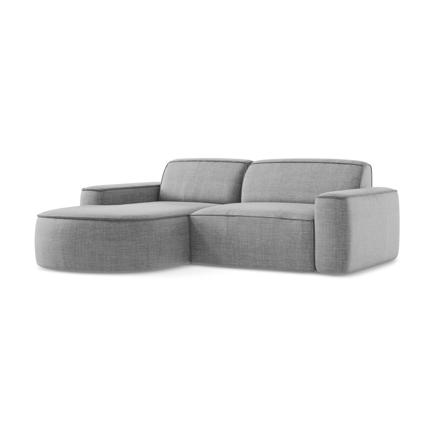LaMiaSofa hoekbank links Melissa - textuurstof - lichtgrijs - 224x166x