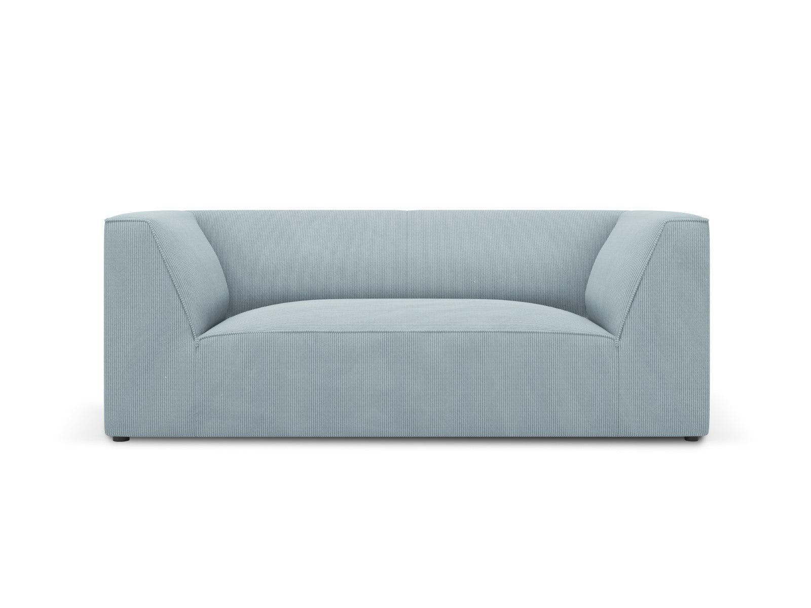 Micadoni Bank Ruby 2-zits, ribfluwelen, lichtblauw - 93x174x69cm