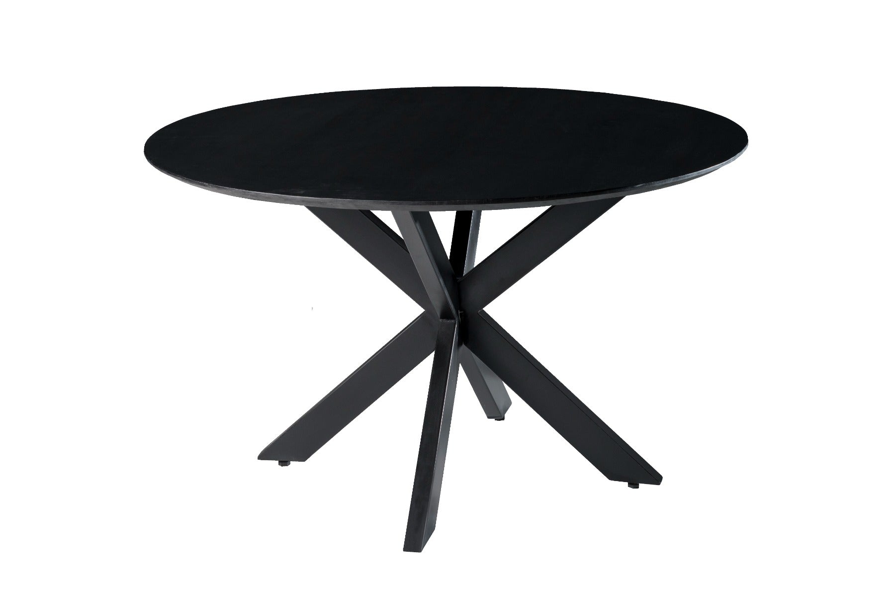 Livingfurn eetkamertafel Oslo - Acasia Hout - 120 cm - zwart