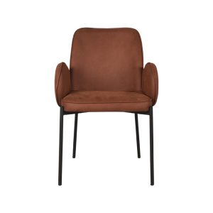 LABEL51 Eetkamerstoel Jari – Cognac – Zithoogte 49cm – Set van 2 LABEL51 Eetkamerstoel Jari – Cognac – Zithoogte 49cm – Set van 2