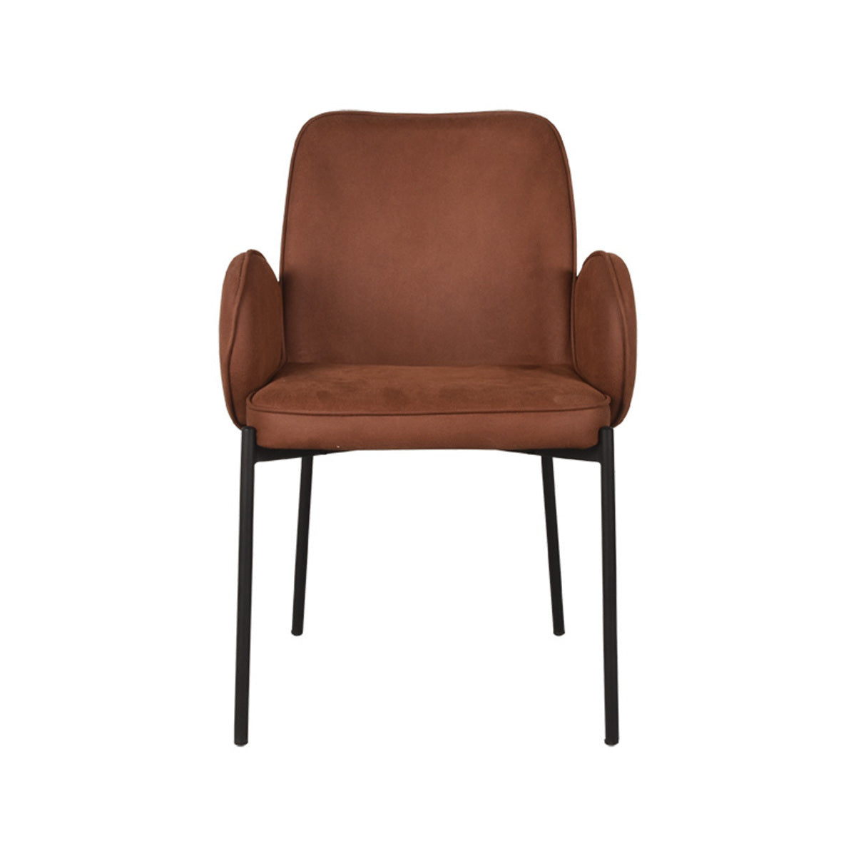 LABEL51 Eetkamerstoel Jari - Cognac - Zithoogte 49cm - Set van 2