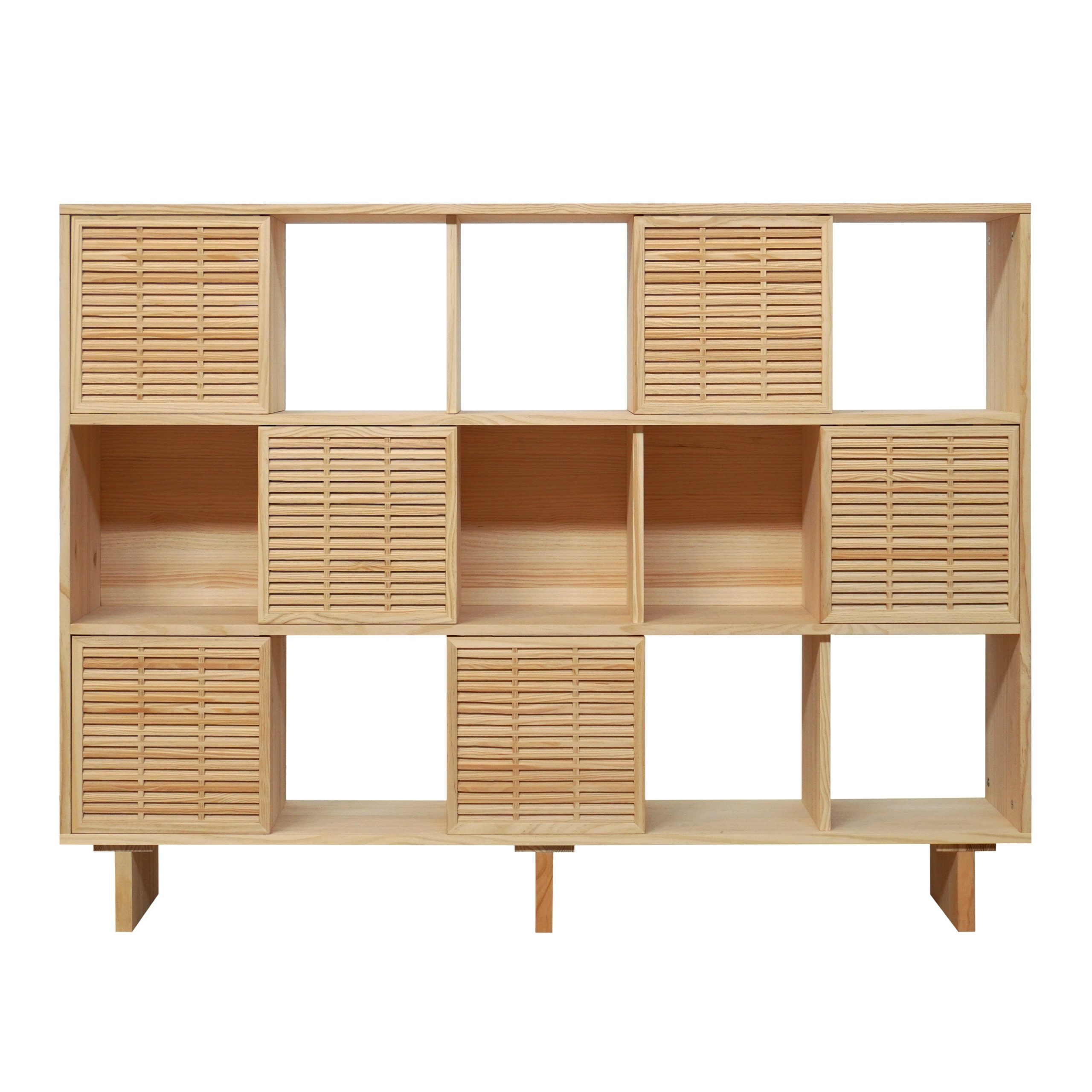 Naan Furniture Boekenkast Morella - Massief grenen ongelakt - Natuurli