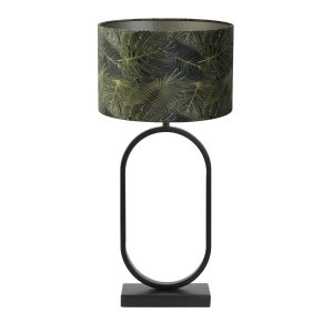 Light & Living tafellamp Jamiri/Amazone – zwart, groen – 30x30x67cm