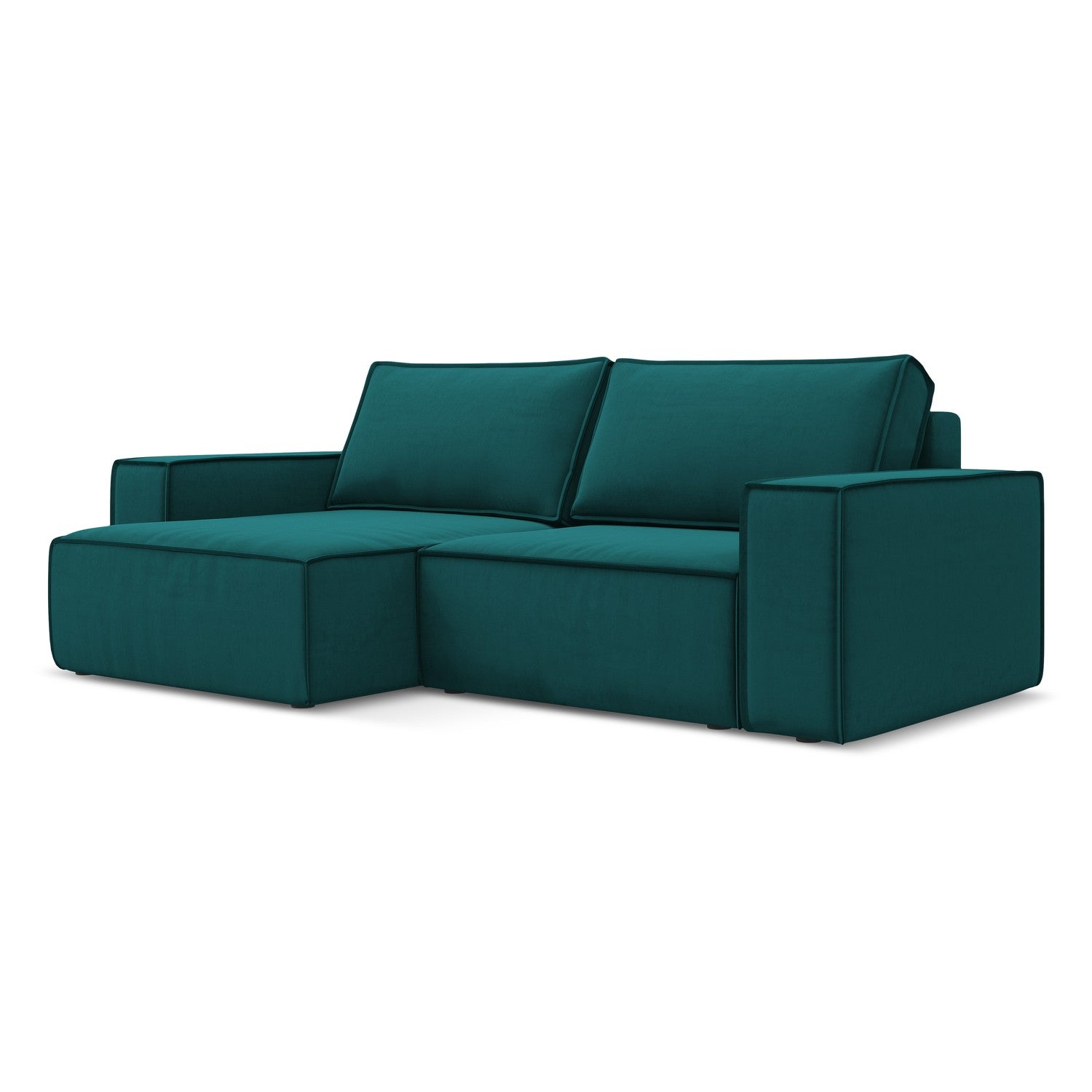 LaMiaSofa hoekbank links Livorno - velours - marien - 257x148x82