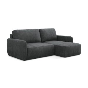 LaMiaSofa hoekbank rechts Corle – chenille stof – donkergrijs – 207×14 LaMiaSofa hoekbank rechts Corle – chenille stof – donkergrijs – 207×14