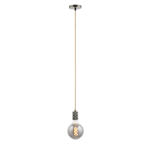 Lighto | Pendel Brons | Inclusief Lichtbron Rookglas | Retro | 1.5m Sn Lighto | Pendel Brons | Inclusief Lichtbron Rookglas | Retro | 1.5m Sn