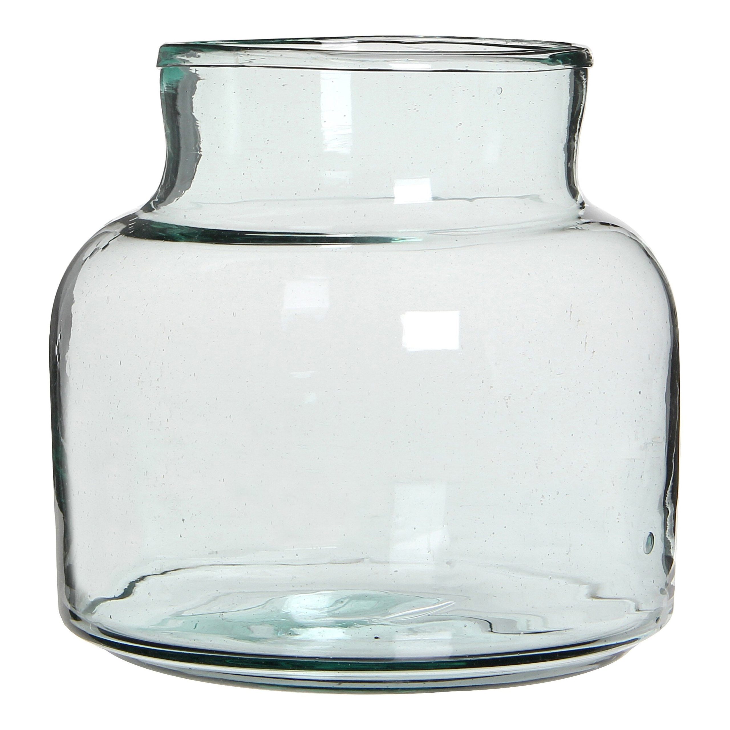Mica Decorations Vienne Vaas - H20 x Ø21 cm - Gerecycled Glas - Transp
