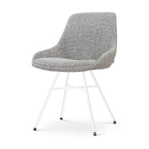 Nolon Noa-Isa eetkamerstoel grijs blend – wit onderstel Nolon Noa-Isa eetkamerstoel grijs blend – wit onderstel