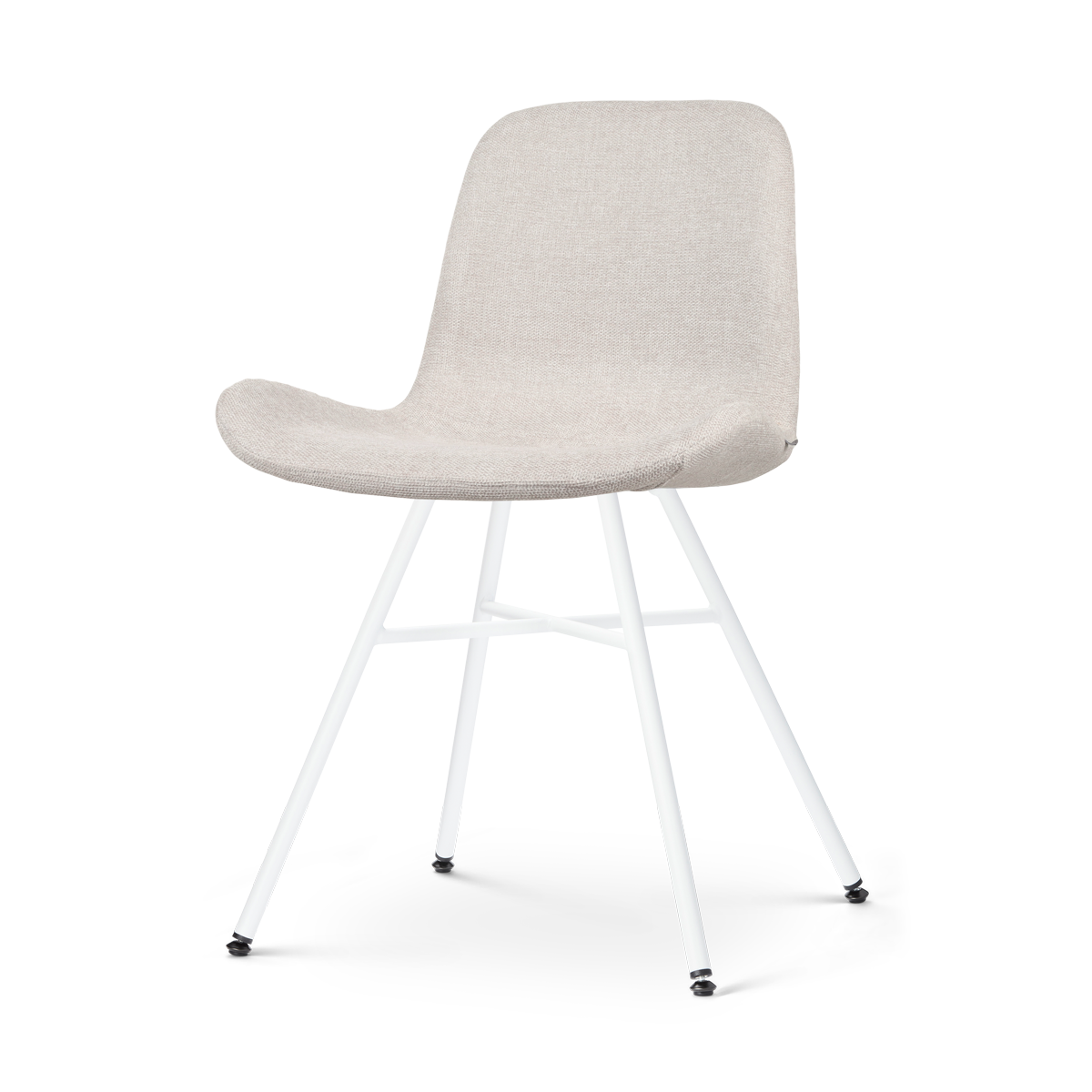 Nolon Noa-Fé Eetkamerstoel Beige - Stof - Wit Onderstel