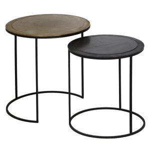 Light & Living bijzettafel TALCA – Ø49x52cm – brons – Set van 2
