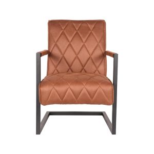 LABEL51 Fauteuil Denmark – Cognac Microfiber – Zithoogte 41cm LABEL51 Fauteuil Denmark – Cognac Microfiber – Zithoogte 41cm