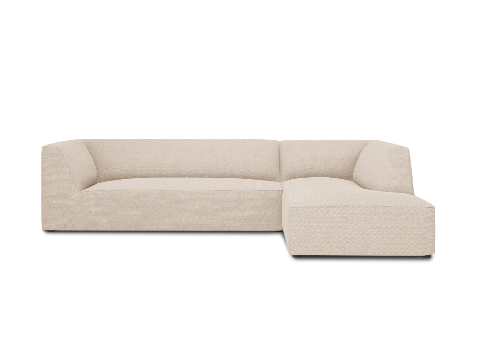 Micadoni rechter hoekbank Ruby 4-zits, structurele stof, beige - 180x2