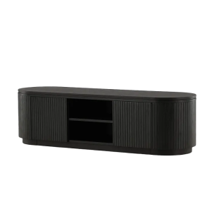 Nest living Devin Houten TV meubel – B 160 cm – Zwart Nest living Devin Houten TV meubel – B 160 cm – Zwart