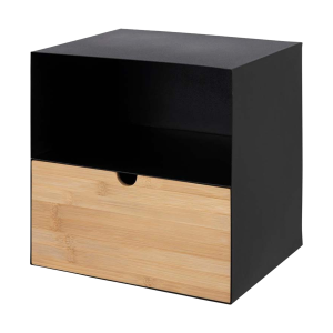 Lisomme Hilde Metalen Wandkast met Bamboe Lade – Naturel Lisomme Hilde Metalen Wandkast met Bamboe Lade – Naturel