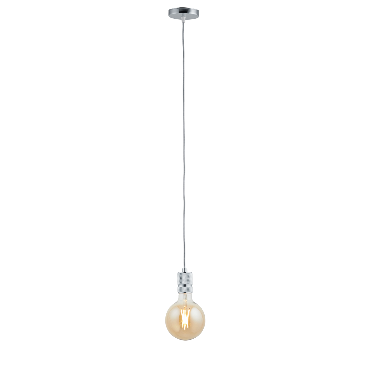 Lighto | Pendel Chroom | Inclusief Lichtbron Goud | Classic | 1.5m Sno