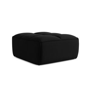 LaMiaSofa Poef Belluno – velours – zwart – 80x93x43 LaMiaSofa Poef Belluno – velours – zwart – 80x93x43