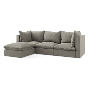 LaMiaSofa hoekbank links Ravenna – bouclé – grijs – 255x165x77 LaMiaSofa hoekbank links Ravenna – bouclé – grijs – 255x165x77