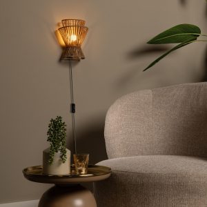 Lucide wandlamp TASMAN – 1xE14 – Naturel Lucide wandlamp TASMAN – 1xE14 – Naturel