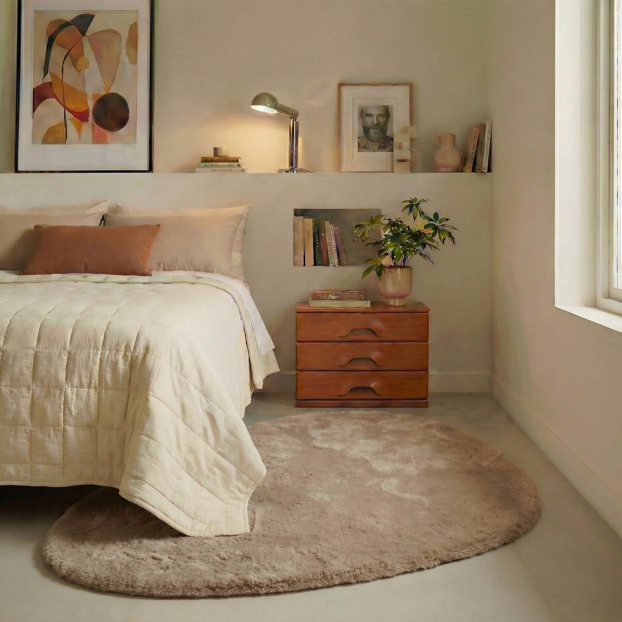 Mrcarpet Organisch Hoogpolig vloerkleed Extra Zacht Fluffy - Taupe 230
