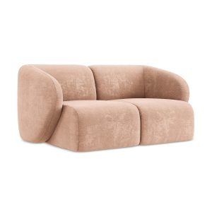 LaMiaSofa Tweezits modulaire bank Cervo – chenille stof – perzik – 174