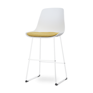 Nolon Nino-Liv Barkruk Wit – Okergeel Kussen – Wit Frame – 75 cm Nolon Nino-Liv Barkruk Wit – Okergeel Kussen – Wit Frame – 75 cm