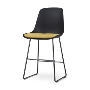 Nolon Nino-Liv Barkruk Zwart – Okergeel Kussen – Zwart Frame – 65cm Nolon Nino-Liv Barkruk Zwart – Okergeel Kussen – Zwart Frame – 65cm