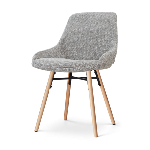 Nolon Nena-Isa eetkamerstoel grijs blend – houten onderstel Nolon Nena-Isa eetkamerstoel grijs blend – houten onderstel