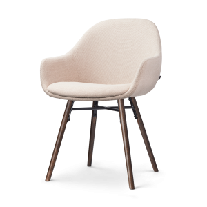 Nolon Nena-Mae Eetkamerstoel Beige – Armleuning – Walnoot Nolon Nena-Mae Eetkamerstoel Beige – Armleuning – Walnoot