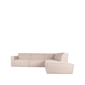 LABEL51 Bank Kay 2,5-Zits Hoek Rechts – Naturel Bouclé – 283x218x80cm