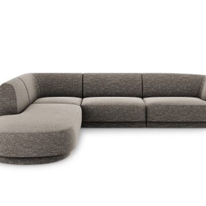 Micadoni linker hoekbank Miley 6-zits, chenille, grijs – 248x255x70cm Micadoni linker hoekbank Miley 6-zits, chenille, grijs – 248x255x70cm