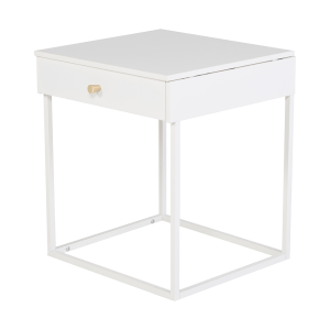 Nest living Lewis Metalen Nachtkastje met Lade – Wit Nest living Lewis Metalen Nachtkastje met Lade – Wit