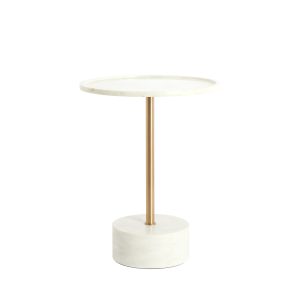 Light & Living bijzettafel Civita – wit – Ø41cm Light & Living bijzettafel Civita – wit – Ø41cm