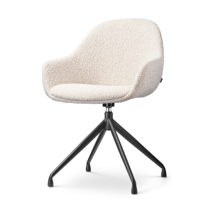 Nolon Nola-Mae Eetkamerstoel Bouclé Beige – Draaibaar Zwart Onderstel Nolon Nola-Mae Eetkamerstoel Bouclé Beige – Draaibaar Zwart Onderstel