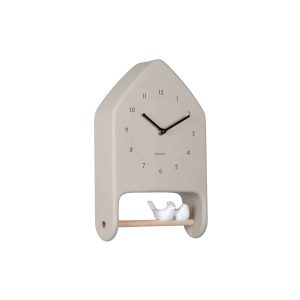 Karlsson wandklok Love Birds – grijs – 7.1x20x32cm Karlsson wandklok Love Birds – grijs – 7.1x20x32cm