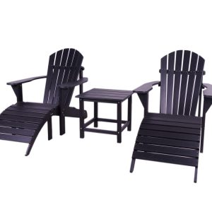 MaximaVida kunststof adirondack tuinstoel set Montreal zwart – the ori MaximaVida kunststof adirondack tuinstoel set Montreal zwart – the ori