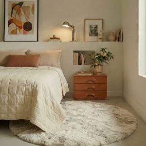 Mrcarpet Rond Hoogpolig vloerkleed Extra Zacht Fluffy – Creme 160cm Mrcarpet Rond Hoogpolig vloerkleed Extra Zacht Fluffy – Creme 160cm