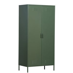MaximaVida metalen kleding lockerkast Finn 90 x 50 x 185 cm olijfgroen MaximaVida metalen kleding lockerkast Finn 90 x 50 x 185 cm olijfgroen