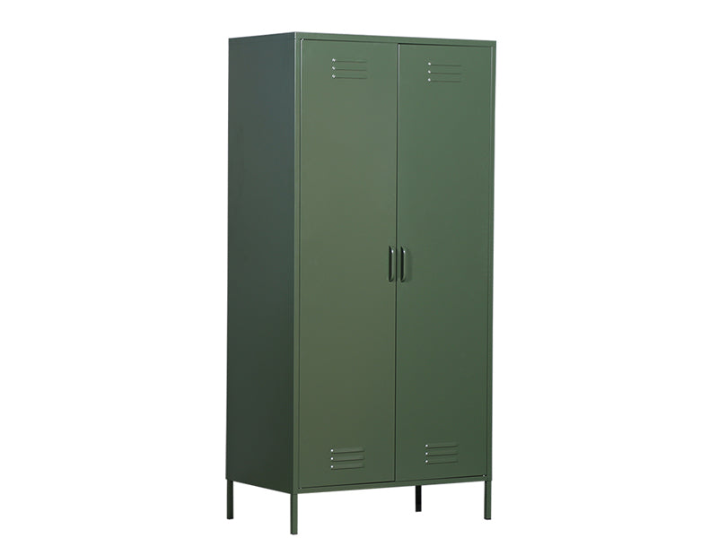 MaximaVida metalen kleding lockerkast Finn 90 x 50 x 185 cm olijfgroen